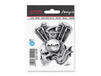Samolepka AVISA - Motor chopper/lebka