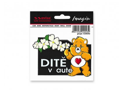 Samolepka AVISA - Medvídek, Dítě v autě