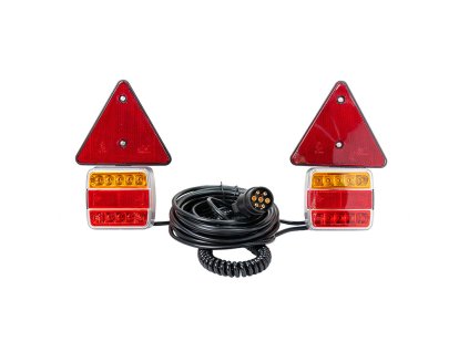 Zadní sdružená světla s odrazkama a kabelem 13 PIN, sada 12V LED E11