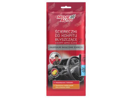 Vlhčené ubrousky na kokpit lesklé CITRON 24 ks