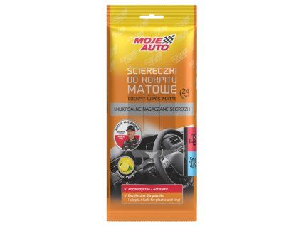 Vlhčené ubrousky na kokpit matné CITRON 24 ks