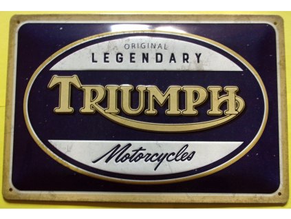 Plechová cedule: Triumph (Legendary Motorcycles)