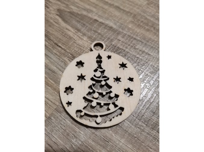 Dřevěná vánoční ozdoba č.12 - Vánoční stromeček