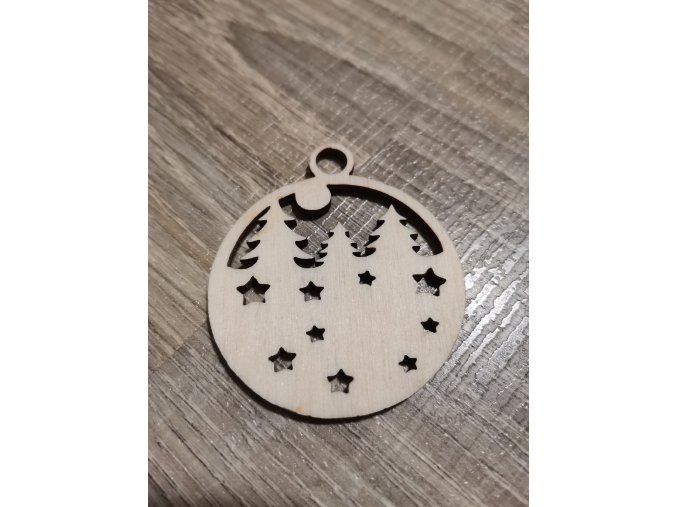 Dřevěná vánoční ozdoba č.13 - stromečky