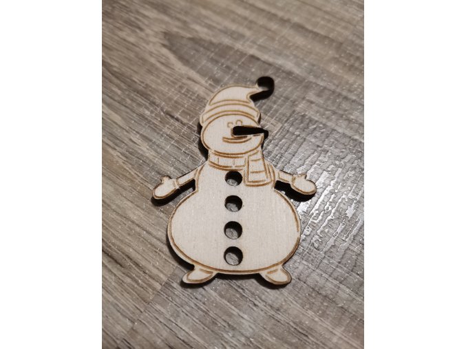 Dřevěná vánoční ozdoba č.26 - sněhulák