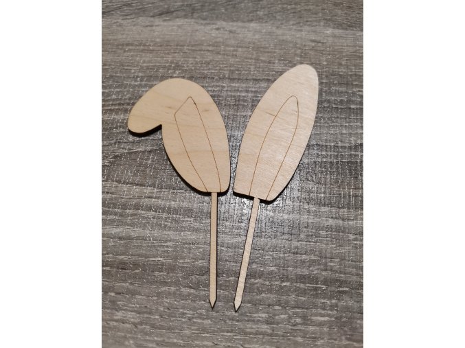 Dřevěný velikonoční zápich č.04 - zaječí uši