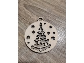 Dřevěná vánoční ozdoba č.12 - Vánoční stromeček