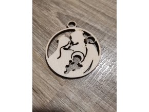 Dřevěná vánoční ozdoba č.19 - Ježíšek