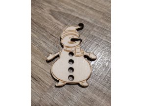 Dřevěná vánoční ozdoba č.26 - sněhulák