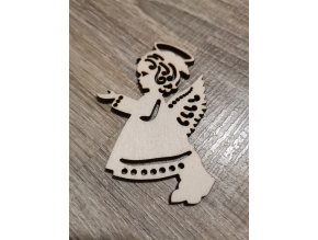 Dřevěná vánoční ozdoba č.28 - andílek