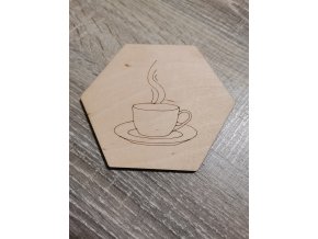 Podtácek šestihran káva