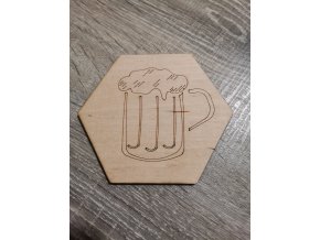 Podtácek šestihran Pivo