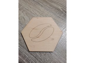 Podtácek šestihran zrnko kávy