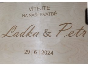 Vítejta na naší svatbě