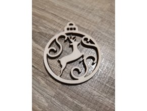 Dřevěná vánoční ozdoba č.05 - Jelen