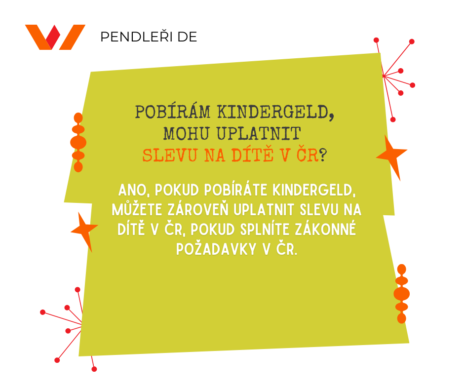 Mám nárok na slevu na dítě v ČR, když pobírám Kindergeld?