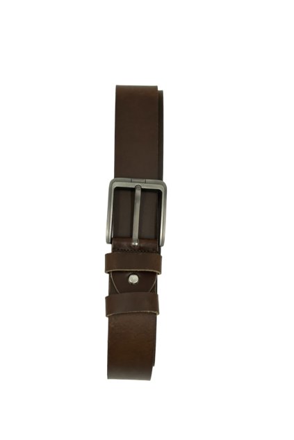Kožený opasek š 4 cm hnědý