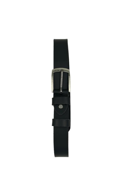 Kožený opasek š 3 cm černý