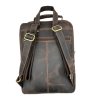 Kožený unisex střední hnědý batoh 834-1