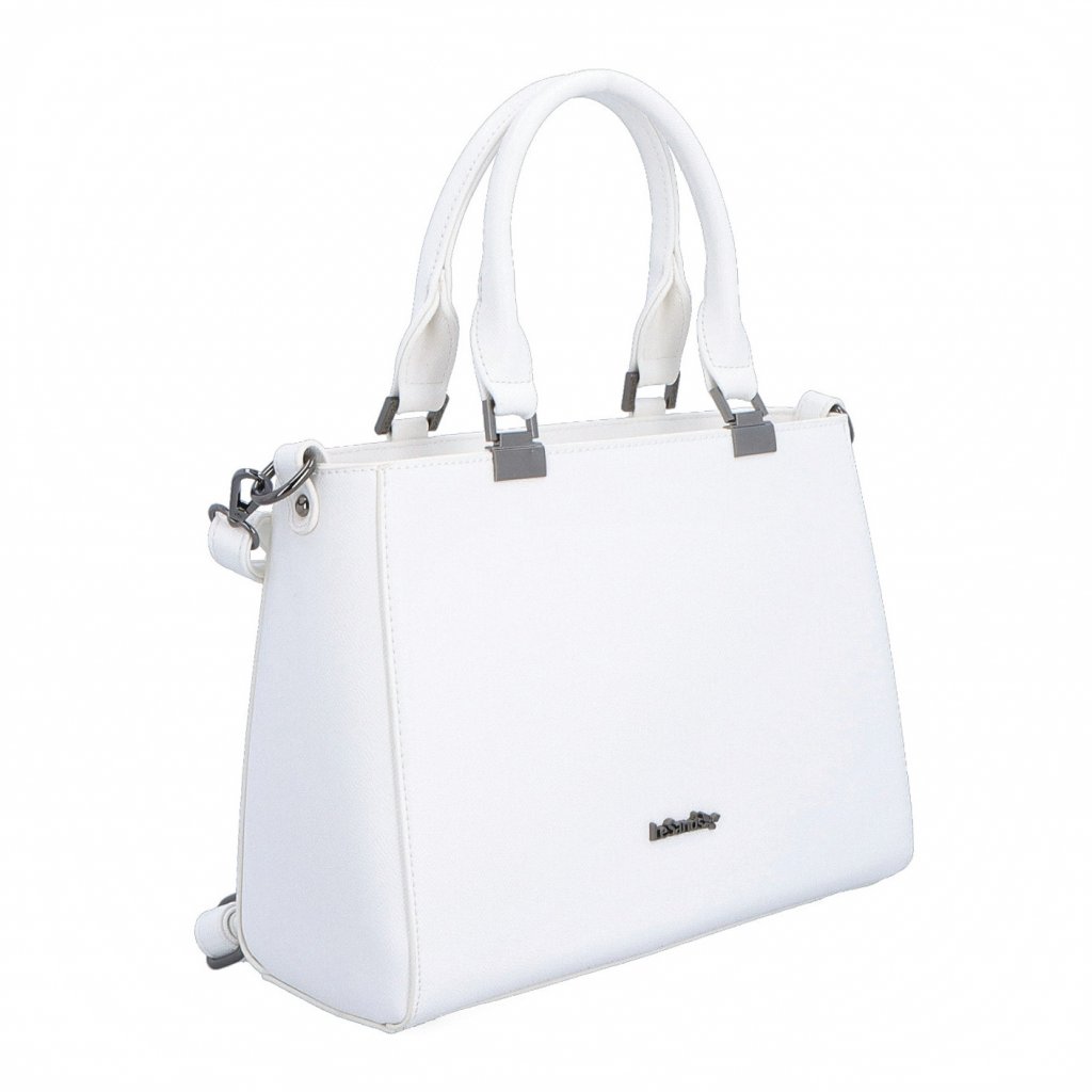 Elegantní kabelka kvalitní Le Sands bílá  9009 B