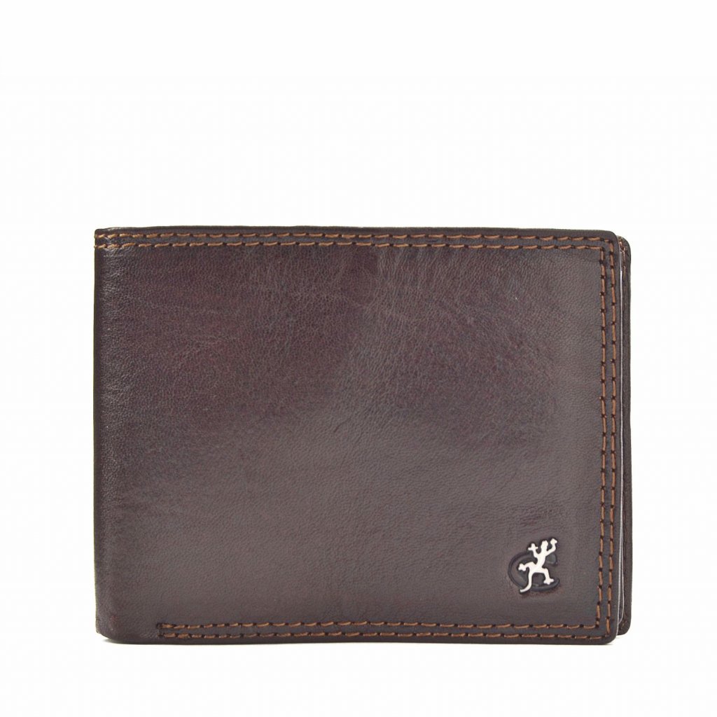 Kožená peněženka designová Cosset hnědá  4505 Komodo H