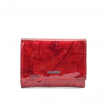 Kožená peněženka designová Carmelo červená  2106 M CV