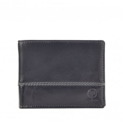 Kožená peněženka moderní Poyem černá  5222 Poyem C