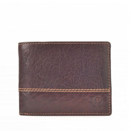 Kožená peněženka luxusní Poyem hnědá  5221 Poyem H