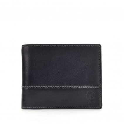 Kožená peněženka luxusní Poyem černá  5221 Poyem C