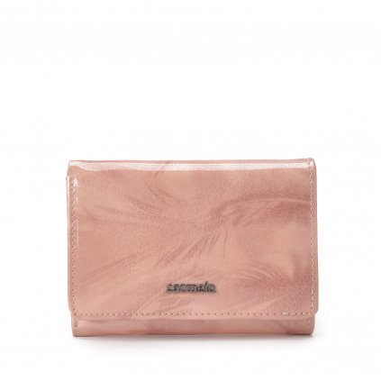 Kožená peněženka jednoduchá Carmelo růžová  2106 P R