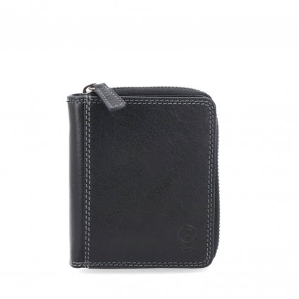 Kožená peněženka malá Poyem černá  5217 Poyem C