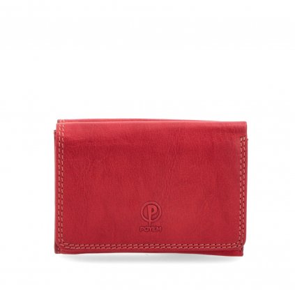 Kožená peněženka Poyem červená  5216 Poyem CV