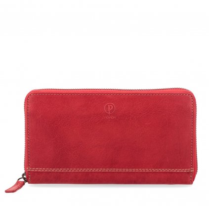 Kožená peněženka dámská Poyem červená  5212 Poyem CV