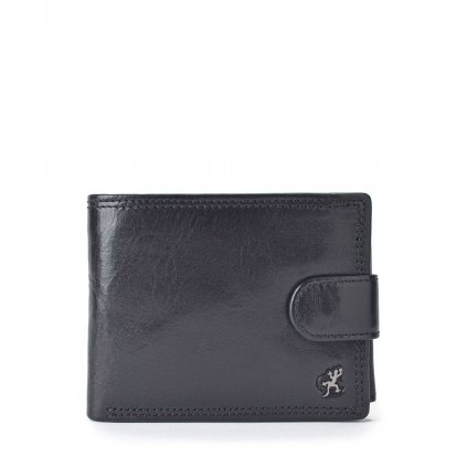 Kožená peněženka prostorná Cosset černá  4487 Komodo C