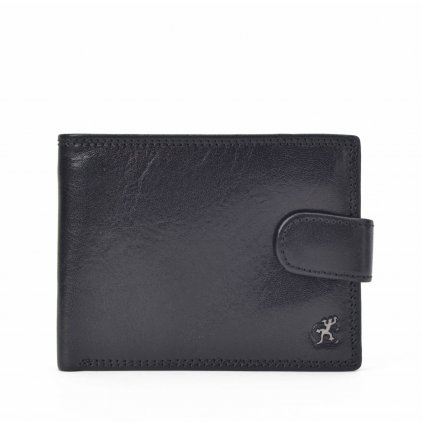 Kožená peněženka na šířku Cosset černá  4411 Komodo C