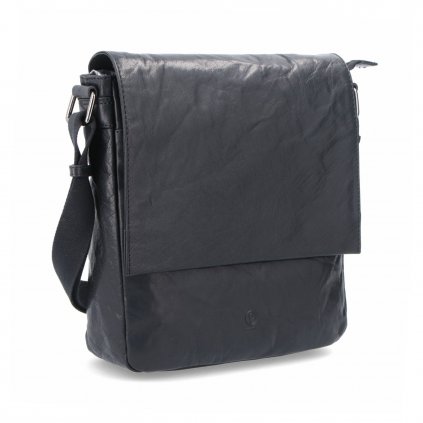 Kožená taška luxusní Poyem černá  2207 Poyem C