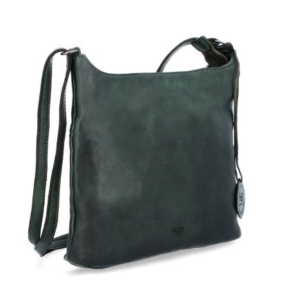 Kožená kabelka crossbody Noelia Bolger zelená  NB 2404 ZE