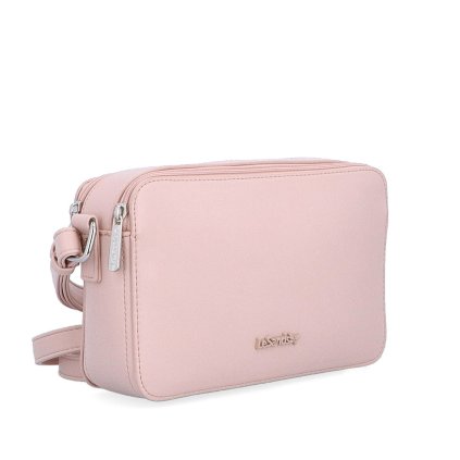 Praktická crossbody kabelka jednoduchá Le Sands růžová  7717 R