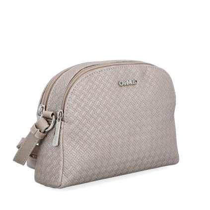 Malá crossbody kabelka syntetická Carmelo béžová  4346 BE