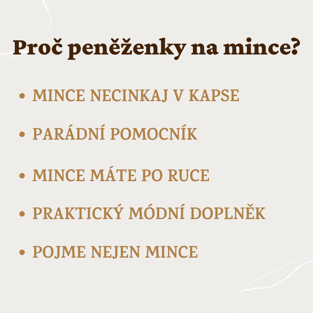 Peněženky na mince - nutný pomocník