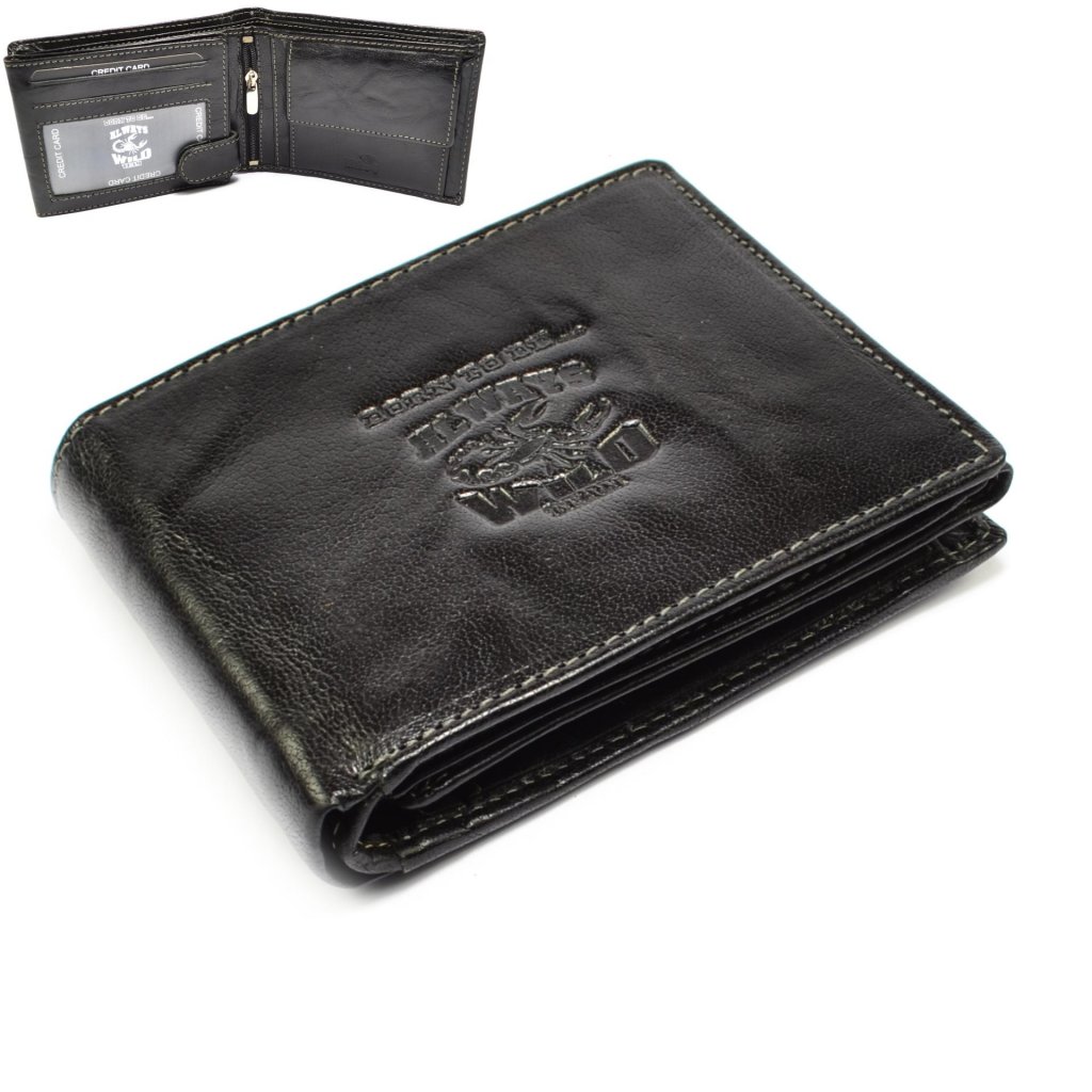 Černá pánská peněženka kožená