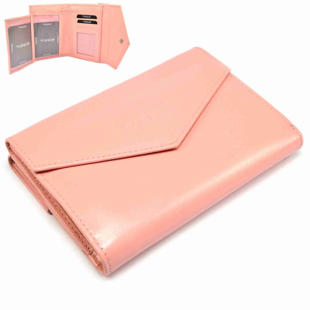 Růžová dámská peněženka kožená | peněženky AHAL
