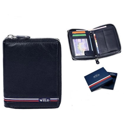 eng pl Portfel skorzany RFID ALWAYS WILD N4Z GV Navy 18121 2