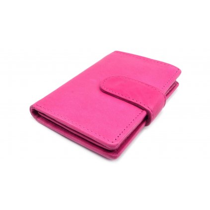 Luxusní kožené pouzdro na karty růžové - 2