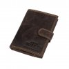 Zapínací peněženka kožená pánská zepředu