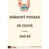 Dárkový poukaz v hodnotě 500 Kč píklad