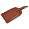 Visačka na kufr kožená hnědá přední strana
