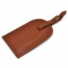 Visačka na kufr kožená hnědá zadní strana