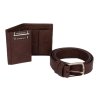 Luxusní dárková sada pánská s páskem 120 cm peněženka otevřená a pásek