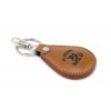 Kožená klíčenka hnědá - 2